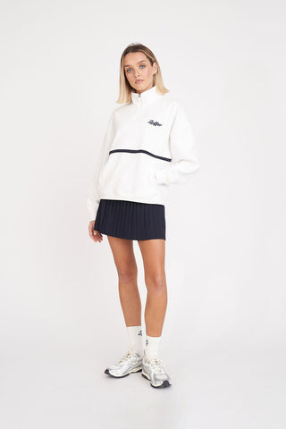 WOMENS CLUB ¼ ZIP CREW CHALK/NAVY