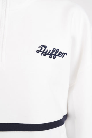 WOMENS CLUB ¼ ZIP CREW CHALK/NAVY