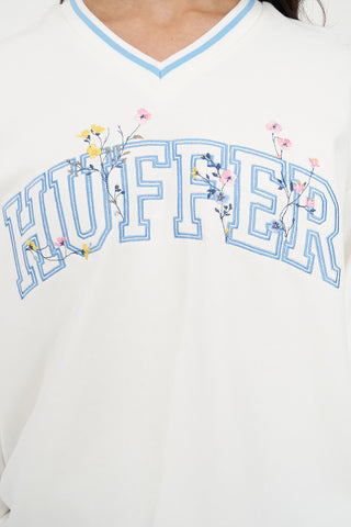 V-NECK GIRLFRIEND SWEAT CHALK