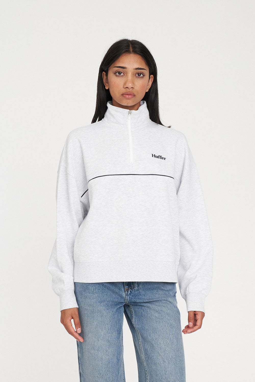 WMNS HFR BASIC ¼ ZIP SILVER M – Huffer