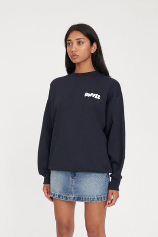WMNS WEEKEND CREW/PUFFY NAVY