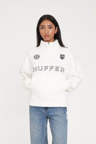 PANELLED 1/4 ZIP 350 CHALK