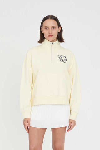OFF COURT 1/4 ZIP BUTTER