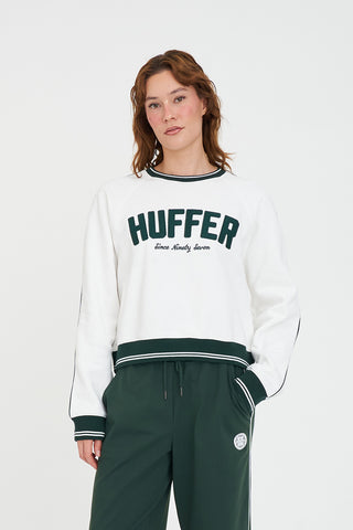 RAGLAN CROP CREW/POINTERS CHALK