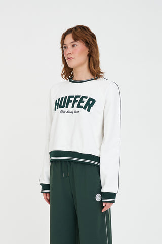 RAGLAN CROP CREW/POINTERS CHALK