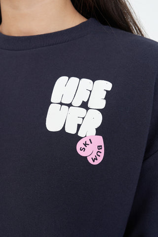 SLOUCH CREW 350/ABOVE THE CLOUDS NAVY