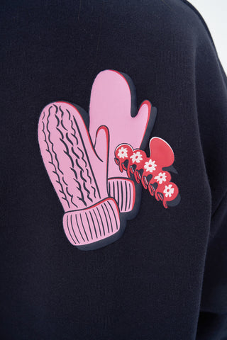 SLOUCH CREW 350/ABOVE THE CLOUDS NAVY