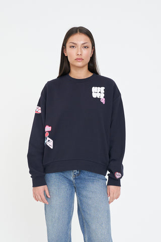 SLOUCH CREW 350/ABOVE THE CLOUDS NAVY