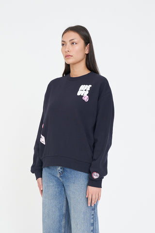 SLOUCH CREW 350/ABOVE THE CLOUDS NAVY