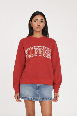 WMNS WEEKEND CREW/LINED RED