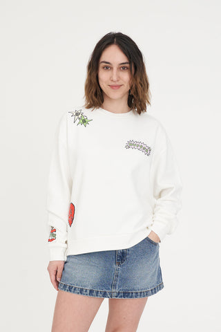 SLOUCH CREW 350/GHOSTED CHALK