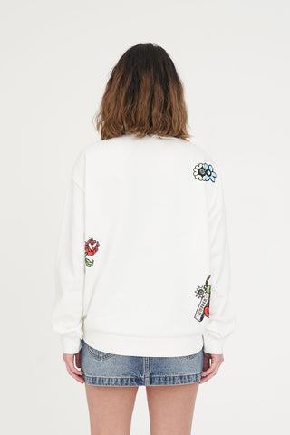 SLOUCH CREW 350/GHOSTED CHALK