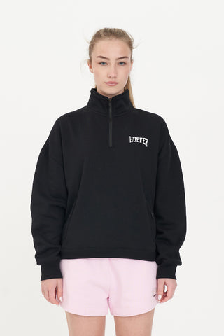 WMNS GAME 1/4 ZIP/PLAY BLACK/W