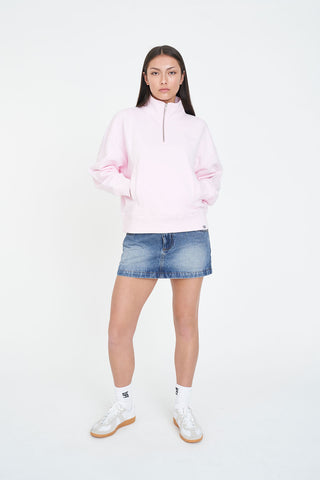 PANELLED 1/4 ZIP/HIGH TIDE PRETTY PINK