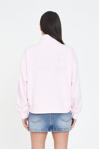 PANELLED 1/4 ZIP/HIGH TIDE PRETTY PINK