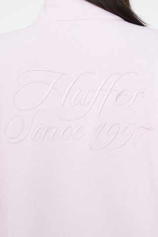 PANELLED 1/4 ZIP/HIGH TIDE PRETTY PINK
