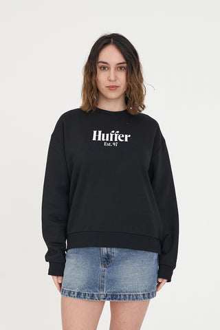 WMNS SLOUCH CREW/ORGANICS BLACK