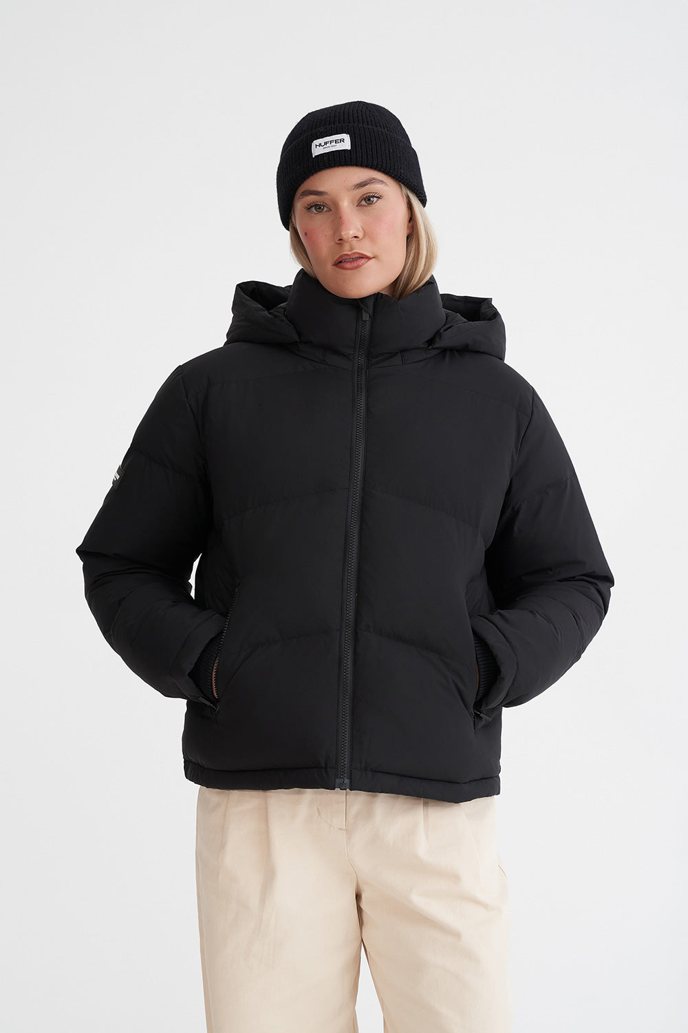 WMNS BLOCK DOWN JKT BLACK – Huffer - Main Image