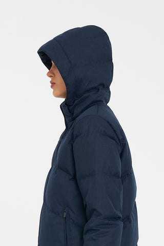 WOMENS CLASSIC DOWN JACKET HRGBONE NAVY