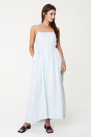 CELINE MAXI DRESS BLUE/WHITE
