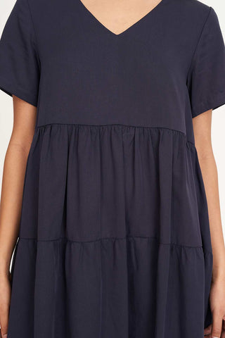 CALI V NECK DRESS MIDNIGHT