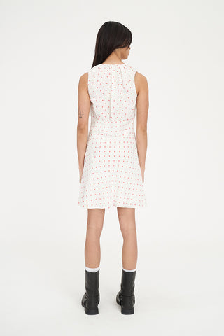 BARDOT CELINE MINI DRESS CHALK/RED