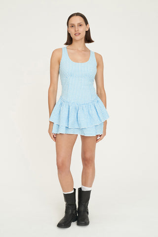 CATALINA BEA DRESS BLUE/CHALK