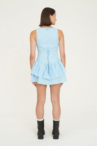 CATALINA BEA DRESS BLUE/CHALK