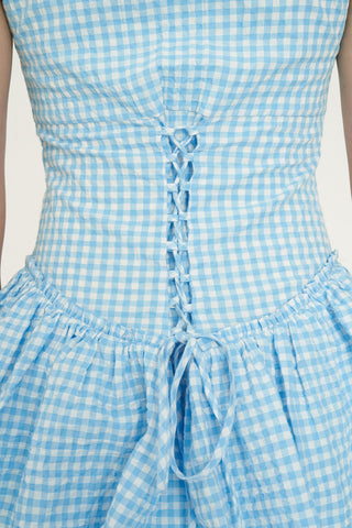 CATALINA BEA DRESS BLUE/CHALK