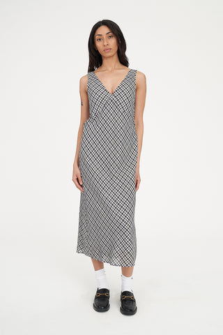 ROONEY MIDI DRESS BLACK/CHALK