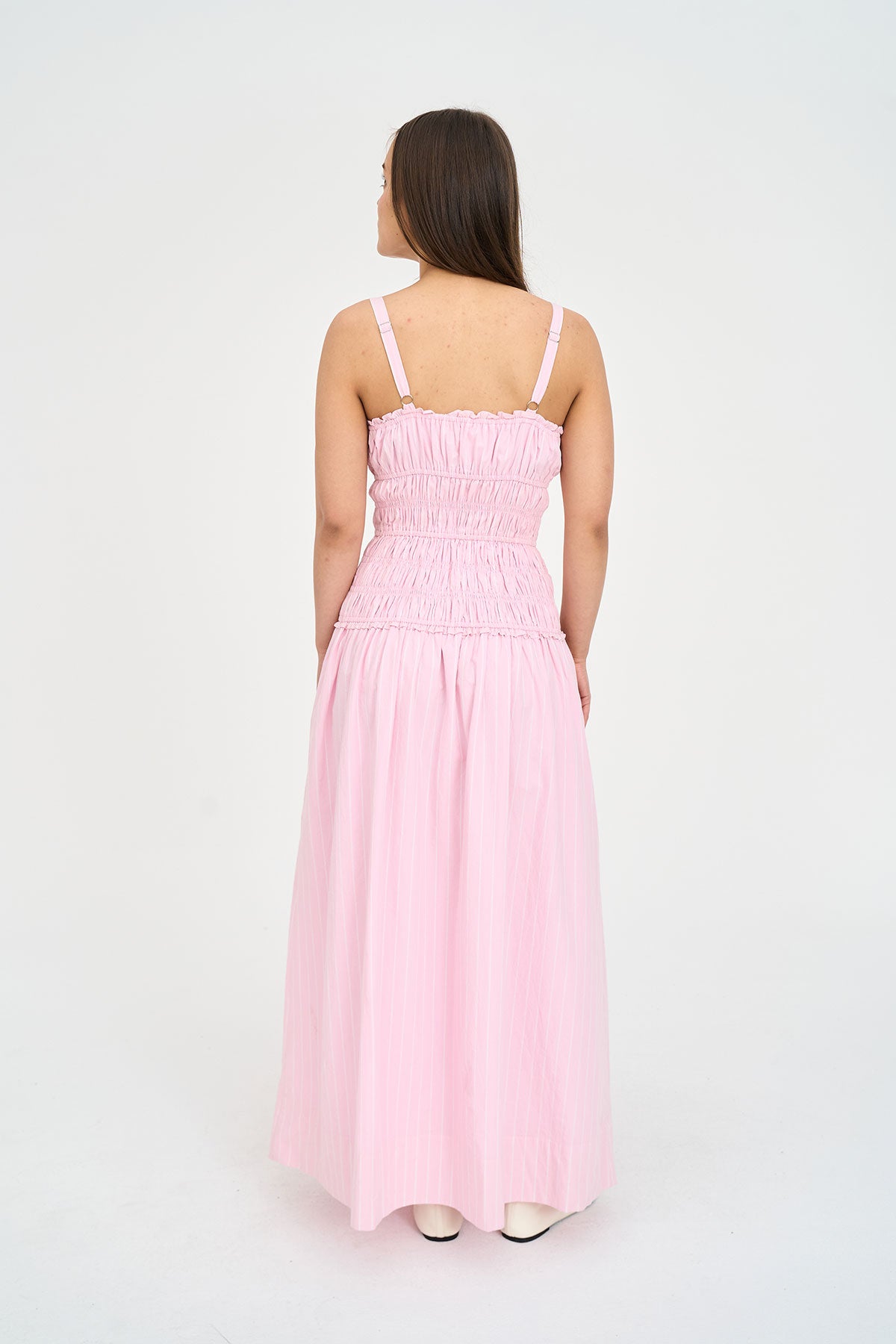 STRIPE MISHKA DRESS PRETTY PINK – Huffer