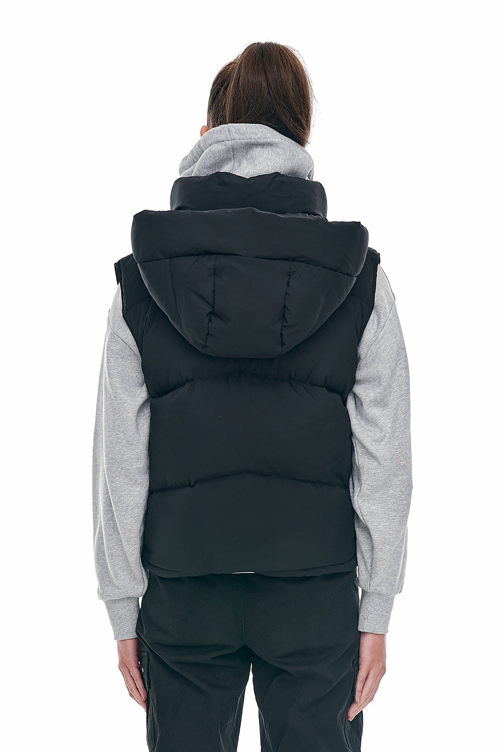 WMNS BLOCK DOWN VEST BLACK – Huffer