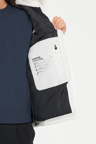 WOMENS CLASSIC DOWN VEST HRGBONE CHALK