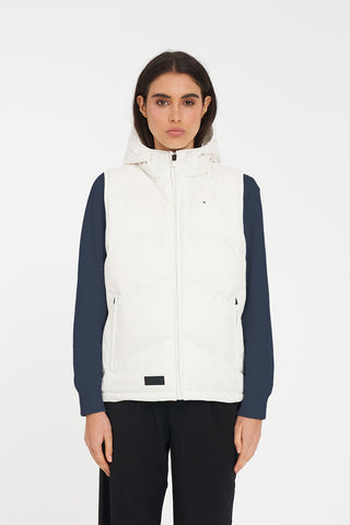 WMNS CLASSIC DOWN VEST HRGBONE CHALK