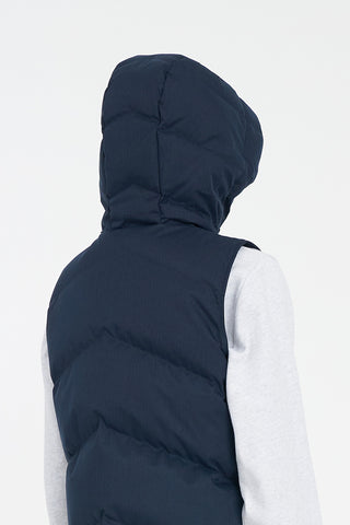 WOMENS CLASSIC DOWN VEST HRGBONE NAVY
