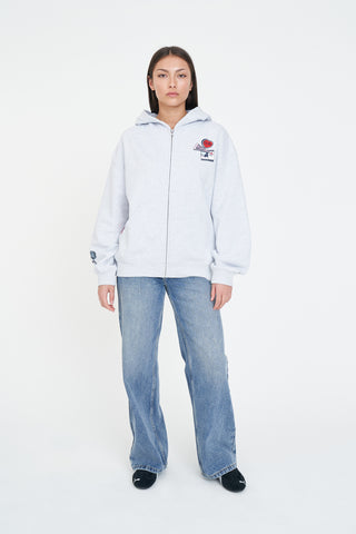 RELAX ZIP HOOD/SUNLIT SLOPES SILVER M