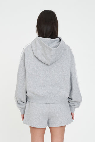 CHERIE ZIP HOOD 350 GREY MARLE
