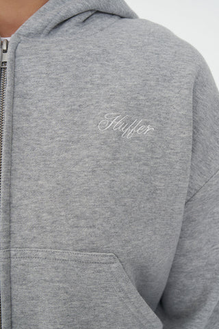 CHERIE ZIP HOOD 350 GREY MARLE