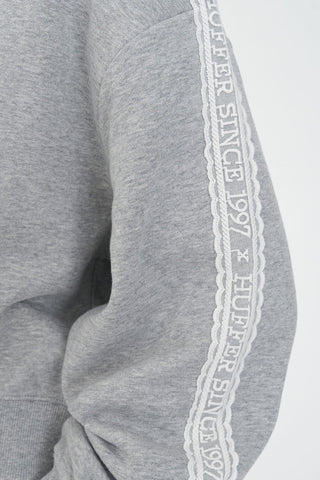 CHERIE ZIP HOOD 350 GREY MARLE