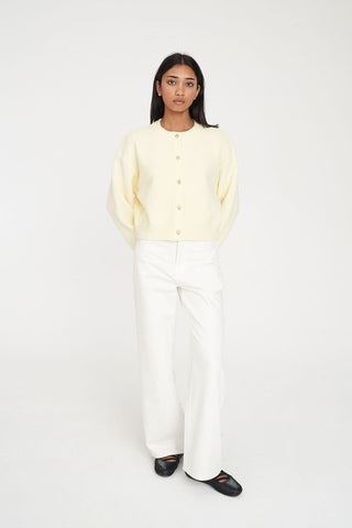 ELLE CROP CARDIGAN FRENCH VANILLA