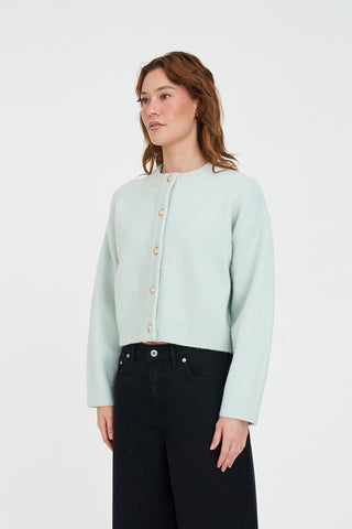 ELLE CROP CARDIGAN MINT