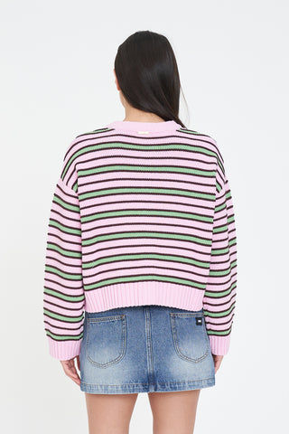 BOBBY KNIT CARDIGAN PINK/MEADOW