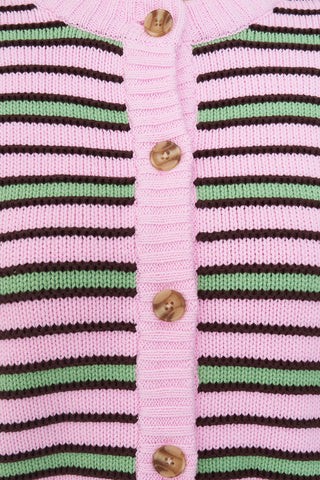 BOBBY KNIT CARDIGAN PINK/MEADOW
