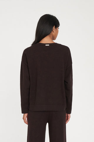 MERINO NEVE CREW CHESTNUT