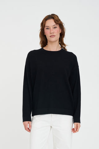 MERINO NEVE CREW BLACK