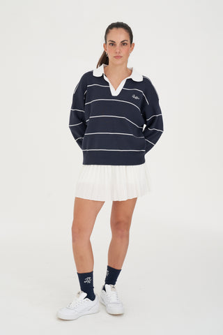 WMNS ACRES KNIT POLO NAVY