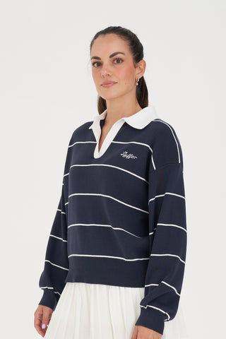 WMNS ACRES KNIT POLO NAVY