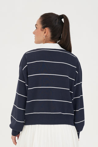 WMNS ACRES KNIT POLO NAVY