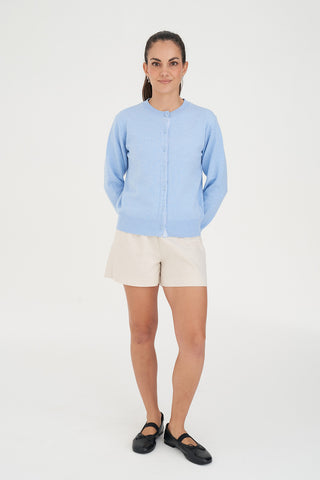 CLASSIC BUTTON UP CARDIGAN LIGHT BLUE