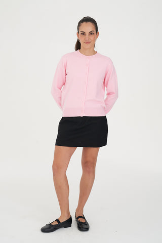 CLASSIC BUTTON UP CARDIGAN PINK